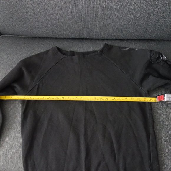 Diesel Indigo Tech Black Made in Turkey w/ Velcro Pocket Sweatshirt Size S - Picture 12 of 13